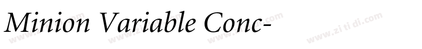 Minion Variable Conc字体转换